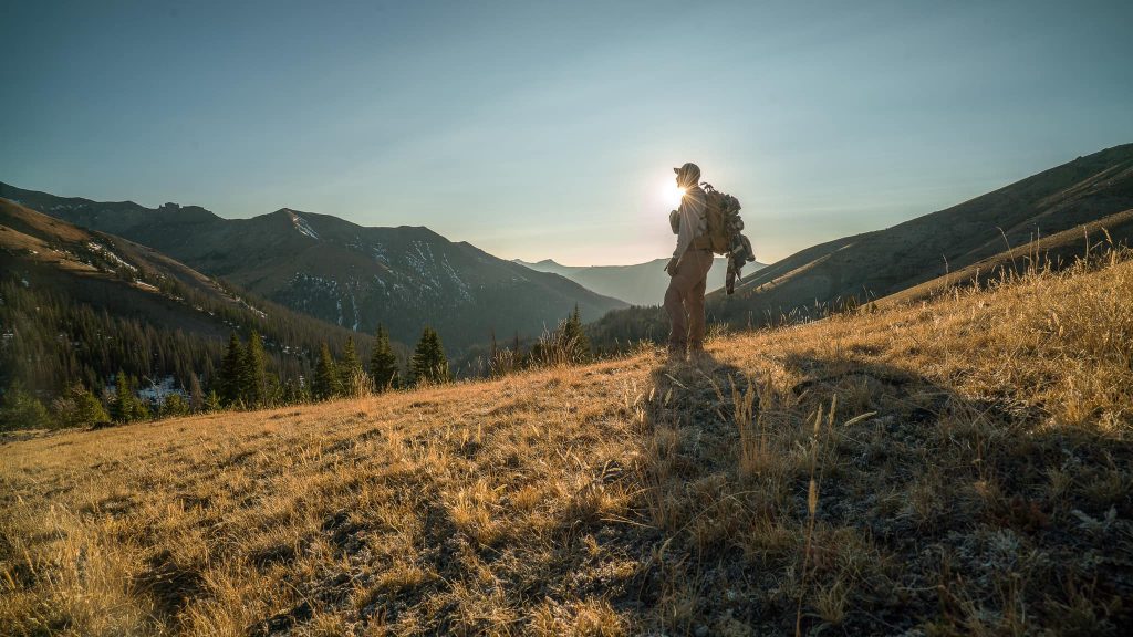 A hunter overlooking the vast Wyoming wilderness