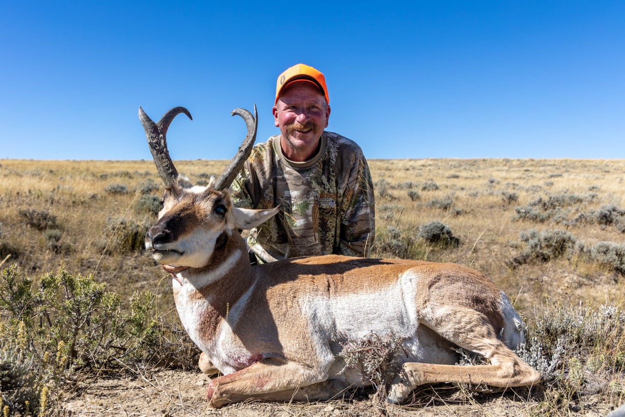 Hunter poses with his Wyoming antelope.