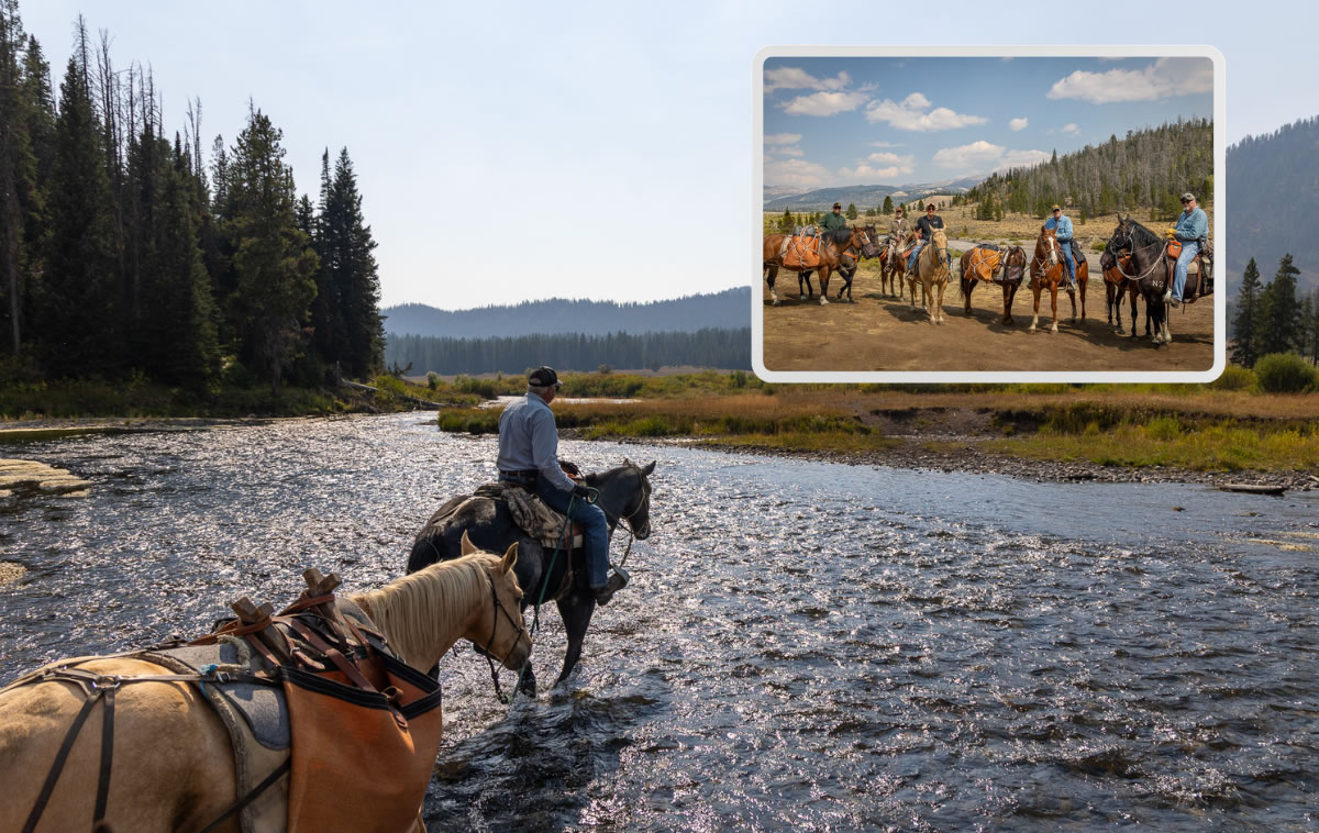 Horseback Riders in Wyoming backcountry